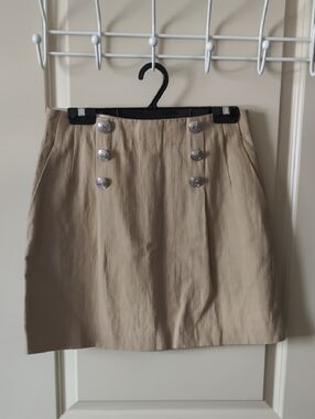 Sandro cotton-linen skirt